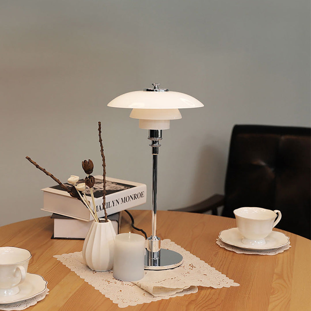 Matte Metal Table Lamp – Danish Scandinavian Sculptural Design