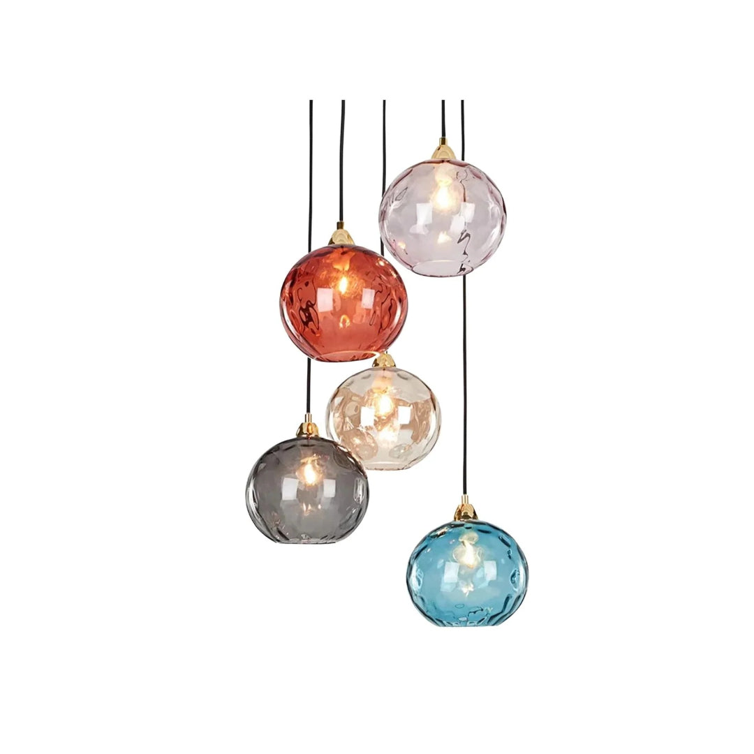 Contemporary Textured Glass Pendant Light