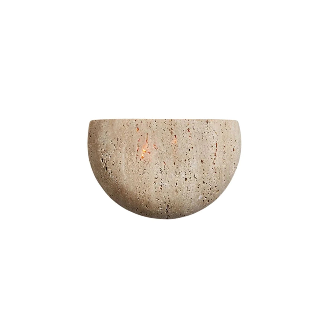 Half Moon Stone Wall Light
