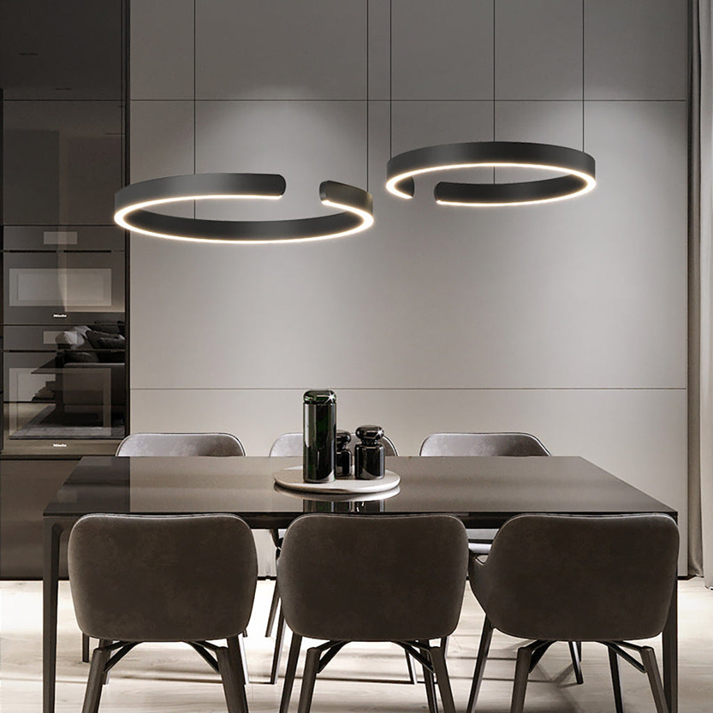 Circular Ring Pendant Lamp – Modern Minimalist LED Suspension Design