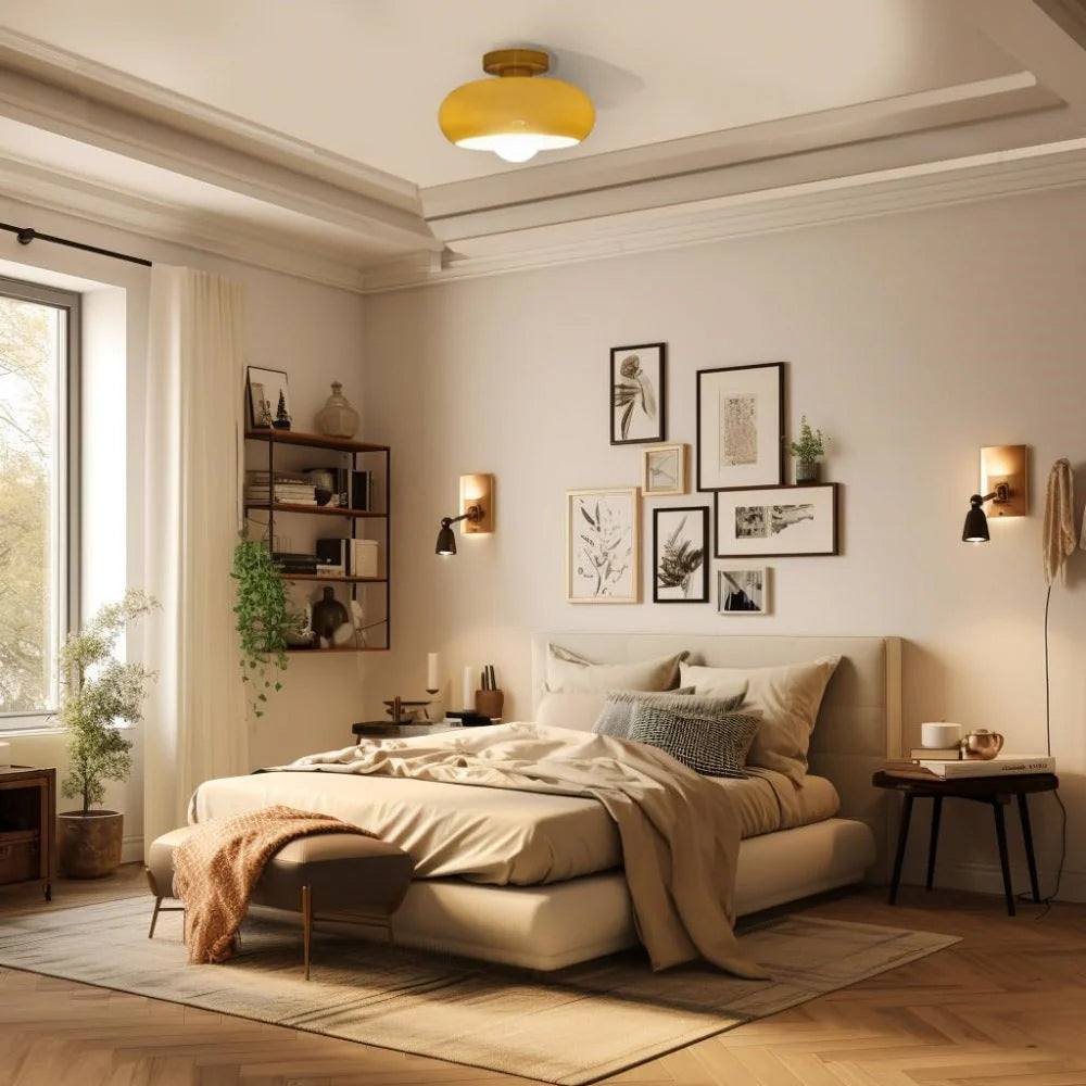 Vintage Glass Shade Ceiling Light