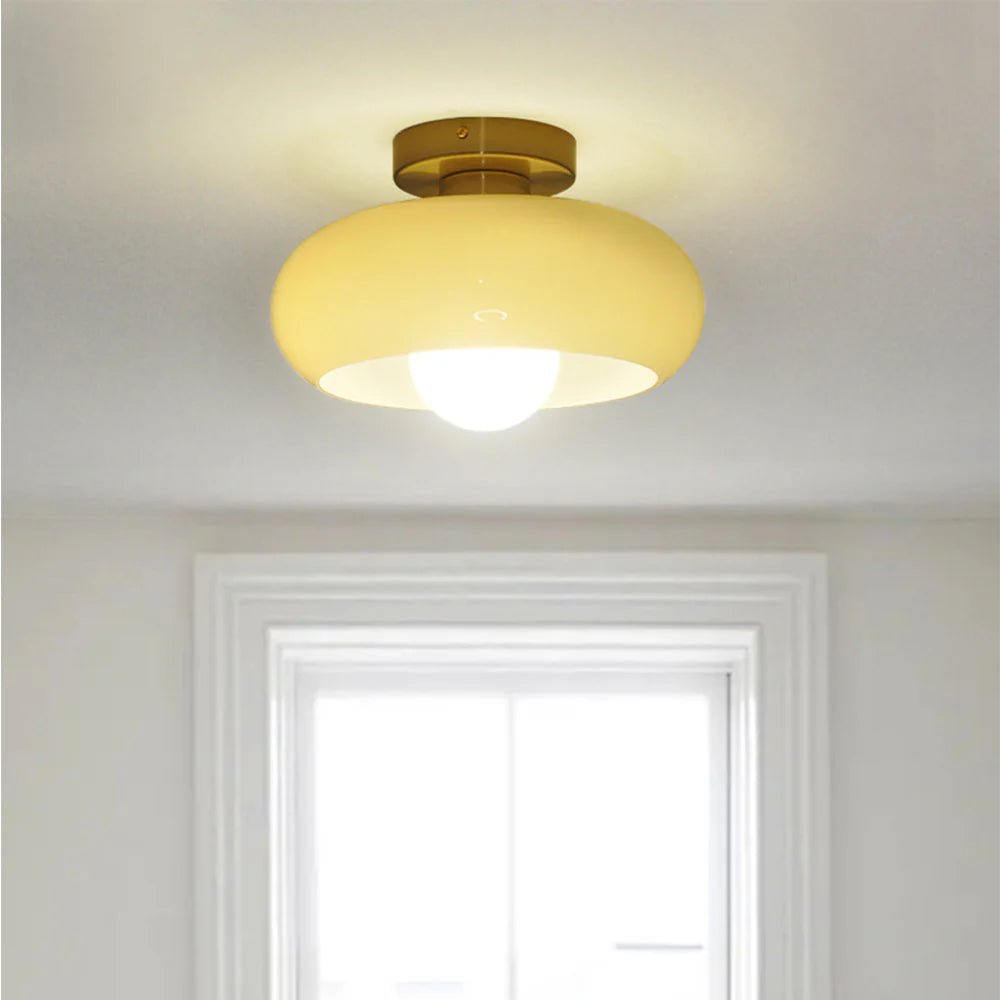 Vintage Glass Shade Ceiling Light