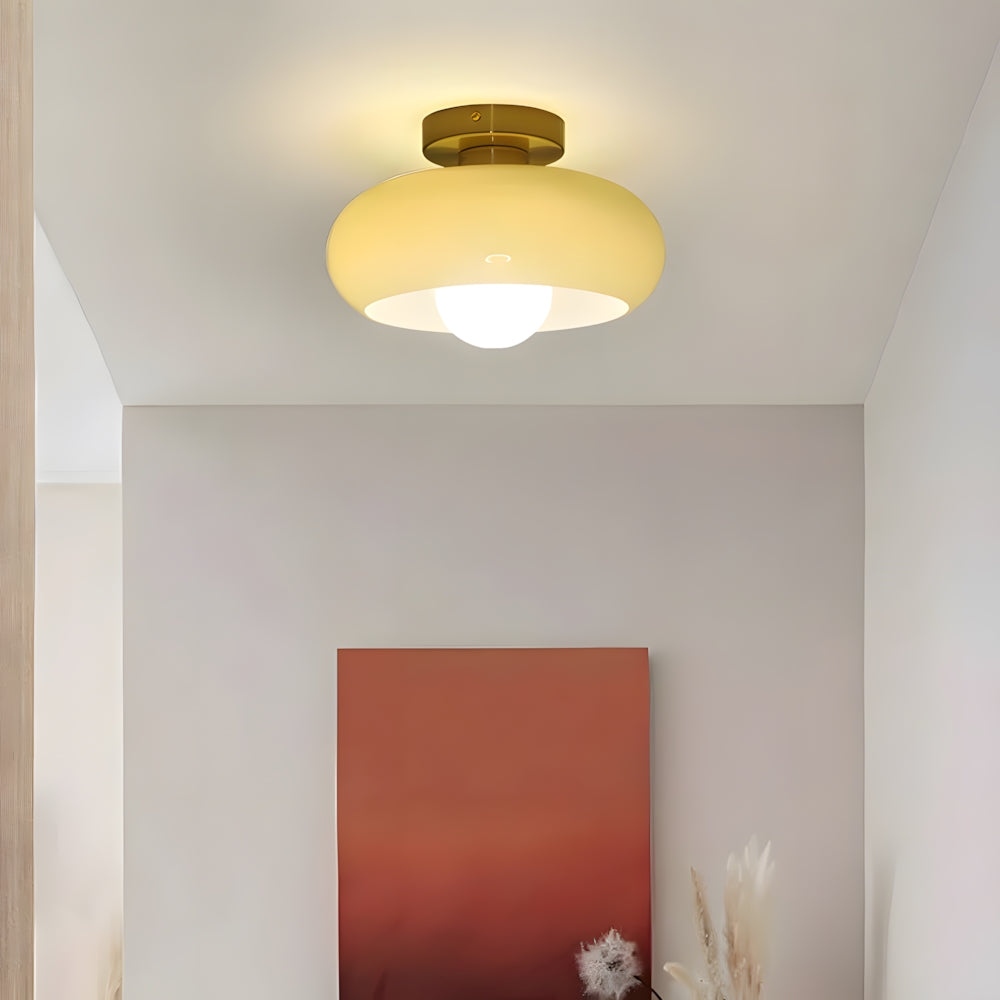 Vintage Glass Shade Ceiling Light