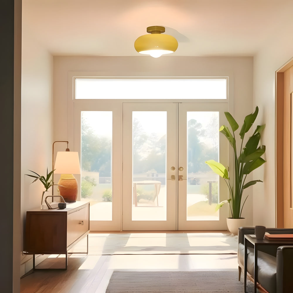 Vintage Glass Shade Ceiling Light