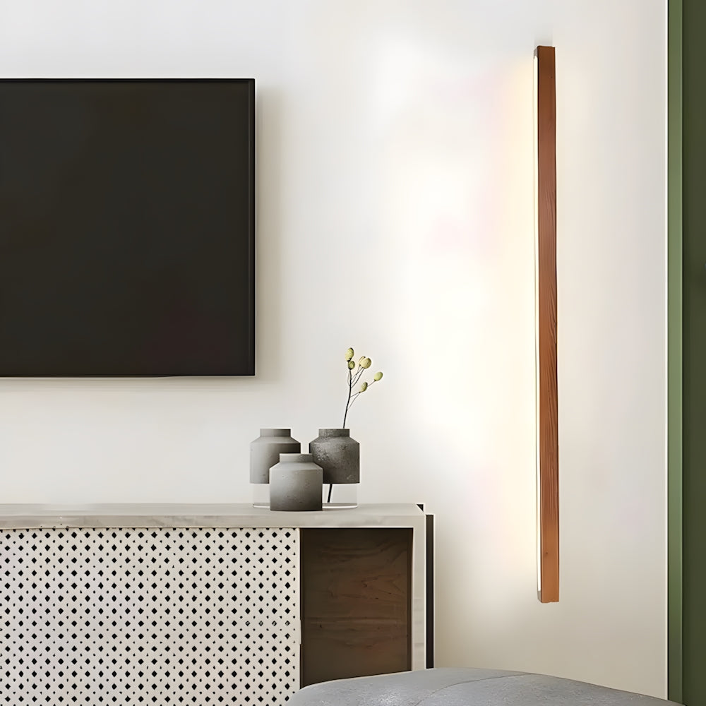 Nordic Wooden Linear Wall Light