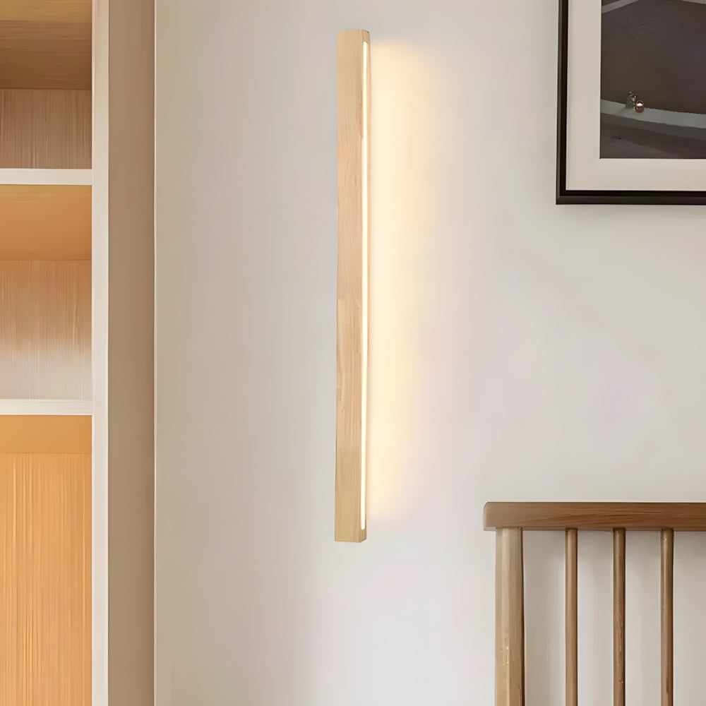 Nordic Wooden Linear Wall Light