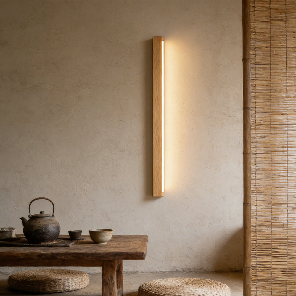 Nordic Wooden Linear Wall Light