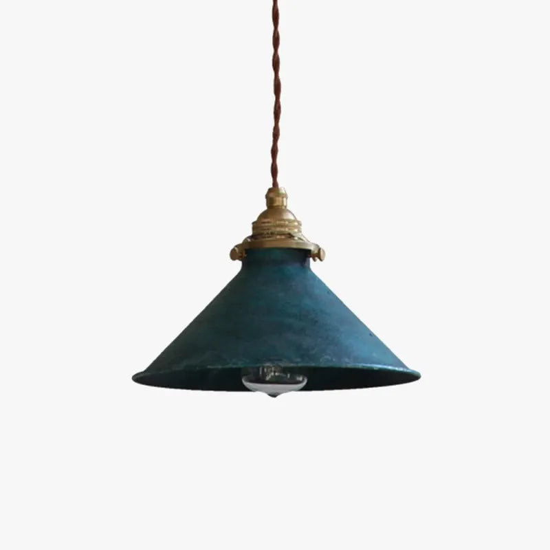 Pendant Light Metal Shade E14 Base | Vintage Ceiling Lamp for Indoor Use | Hardwired Lighting for Kitchen and Living Areas