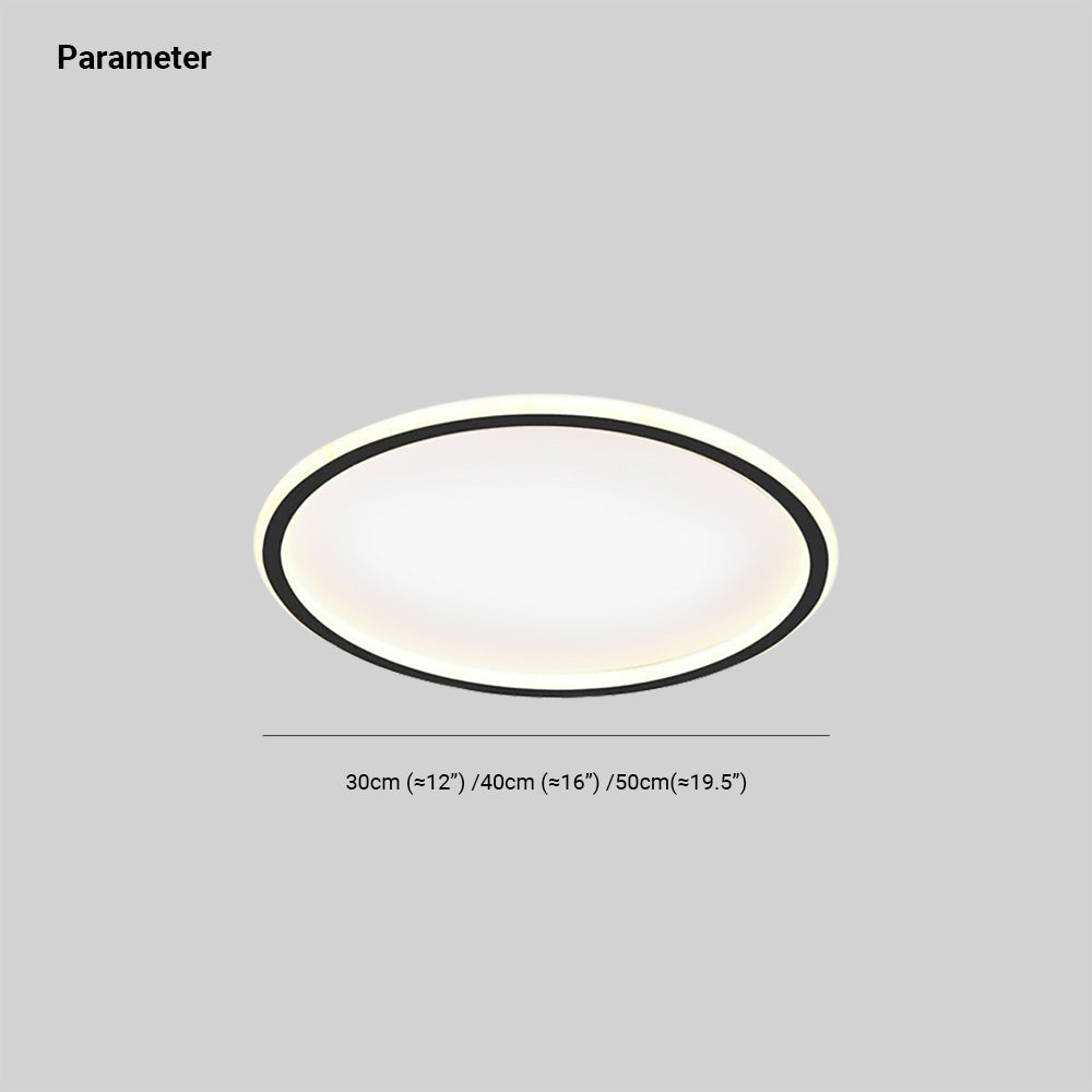 Quasso Plafonnier Rond ModerneBlanc/Noir. Salon - Neutralighting