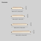 Sana Plafonnier Ovale Minimaliste Noir/Or/Doré Rosé - Neutralighting