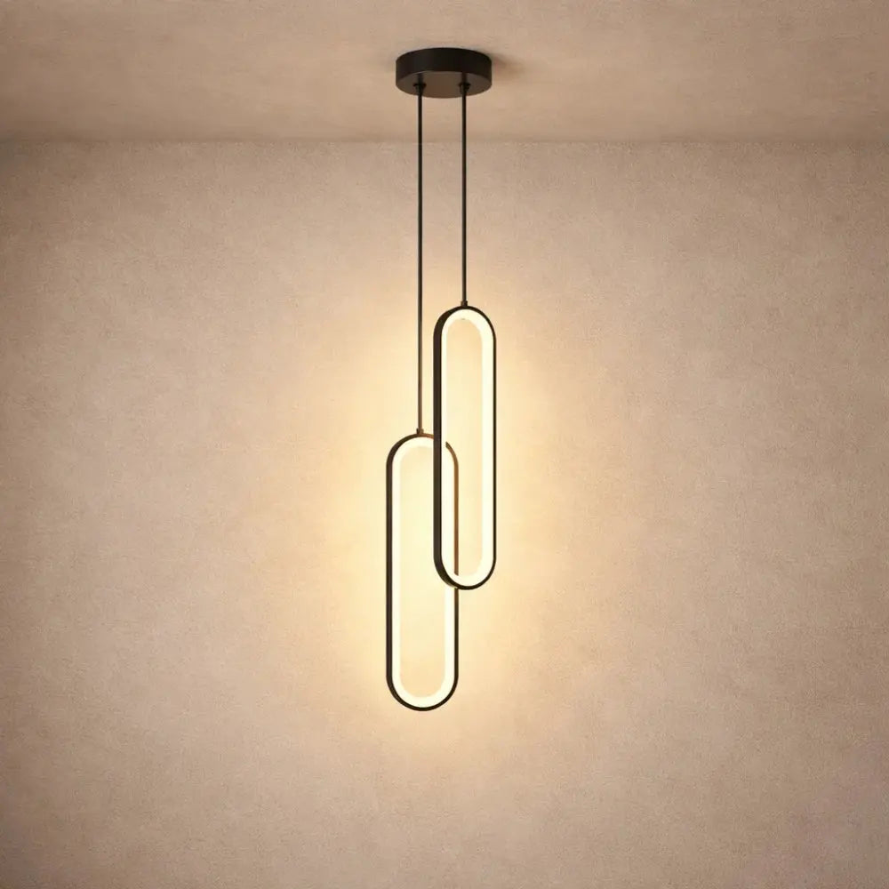 Pendant Light Aluminum and Acrylic | Minimalist Linear Design | Ultra Slim Profile for Ambient Lighting Glow and Soft Illumination