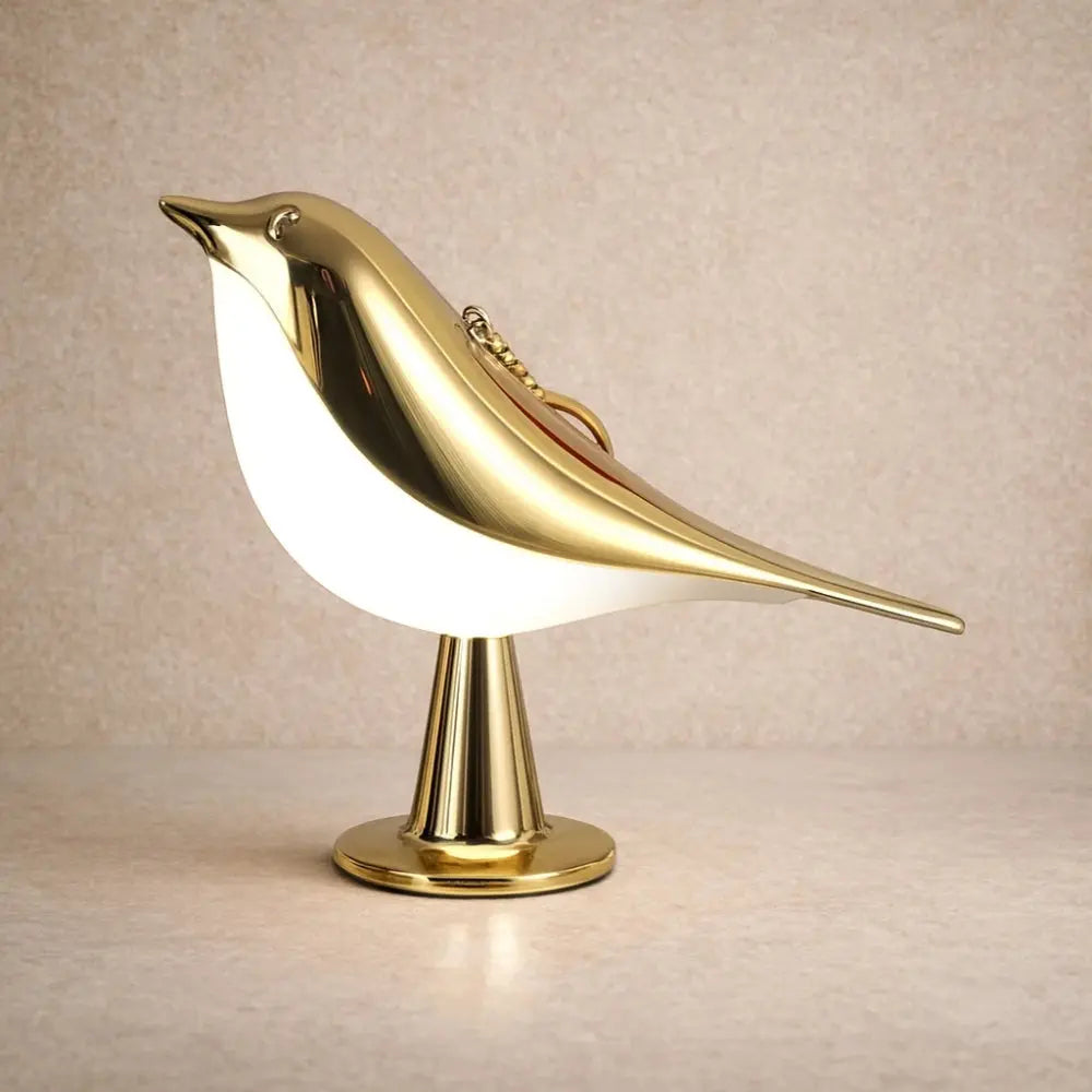 Bird Table Lamp ABS and PC Wireless Sculptural Design | USB Rechargeable Battery | Portable Ambient Glow for Bedside and Shelves