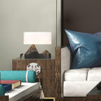 Resin Landscape Table Lamp Resin and Fabric Dia 35cm x H 42cm | Sculptural Modern Style | Soft Ambient Lighting for Living Rooms