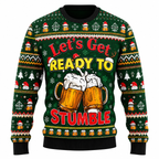 Men's Jingle Beers Christmas Sweater – Funny 3D Printed Unisex Holiday Pullover