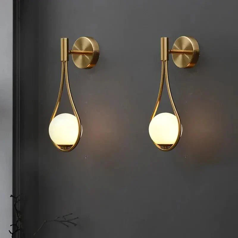 Teardrop Glass Wall Light