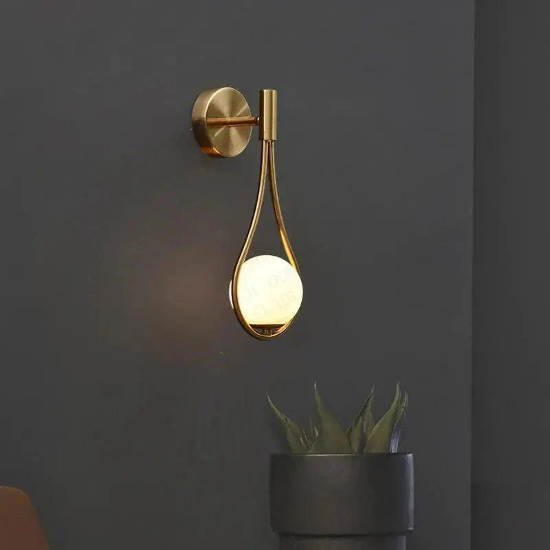 Teardrop Glass Wall Light