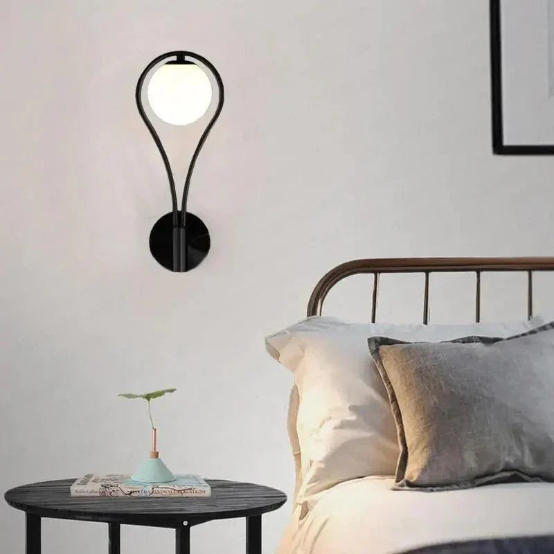 Teardrop Glass Wall Light