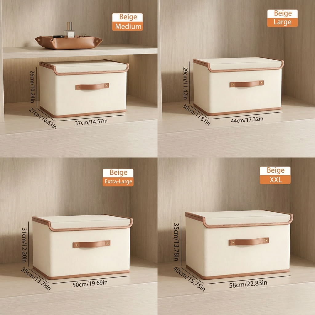 Foldable Storage Box with Lid