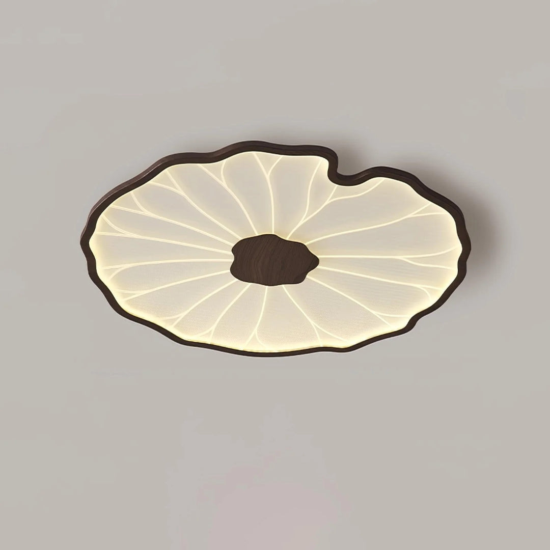 Leaf-Shaped Wooden LED Ceiling Light
