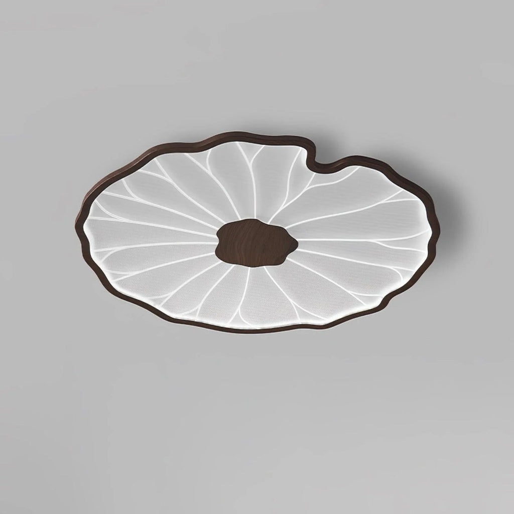 Leaf-Shaped Wooden LED Ceiling Light