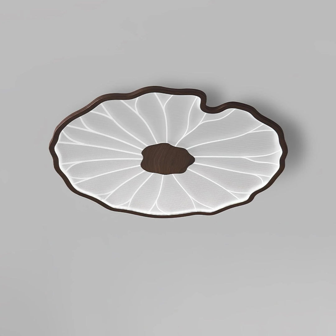 Leaf-Shaped Wooden LED Ceiling Light