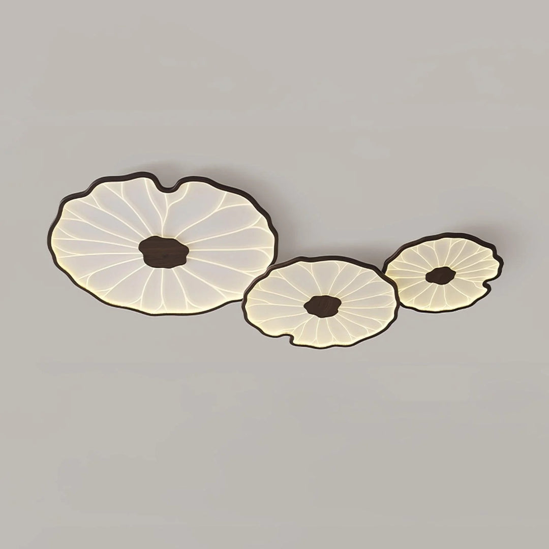 Leaf-Shaped Wooden LED Ceiling Light