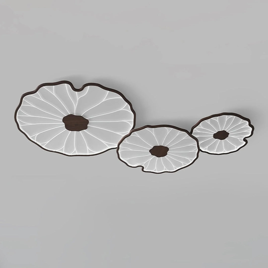 Leaf-Shaped Wooden LED Ceiling Light