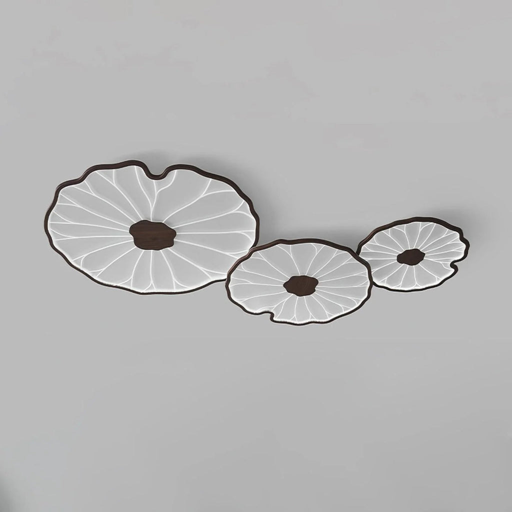 Leaf-Shaped Wooden LED Ceiling Light