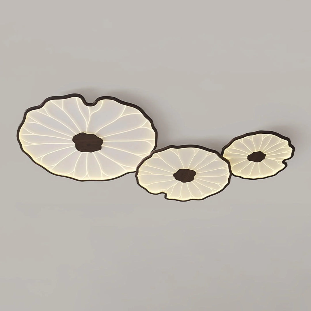 Leaf-Shaped Wooden LED Ceiling Light