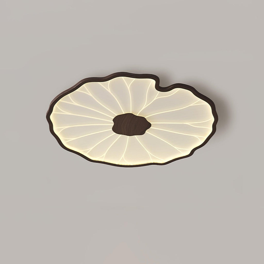 Solara Plafonnier Feuille de Lotus avec Finition Bois - Neutralighting