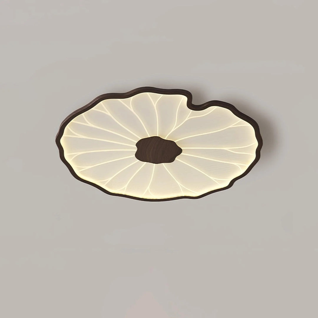 Leaf-Shaped Wooden LED Ceiling Light