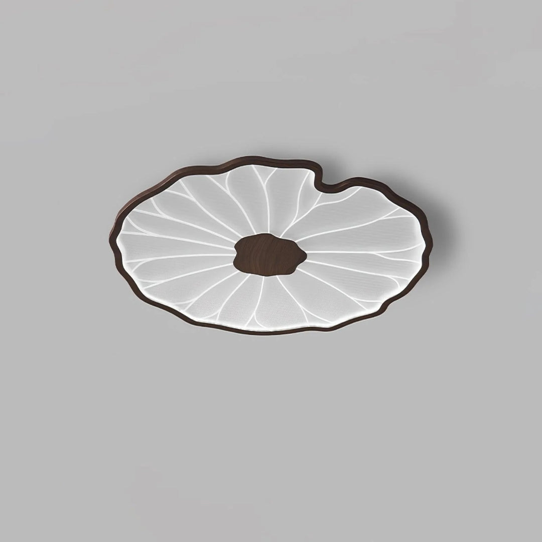 Leaf-Shaped Wooden LED Ceiling Light
