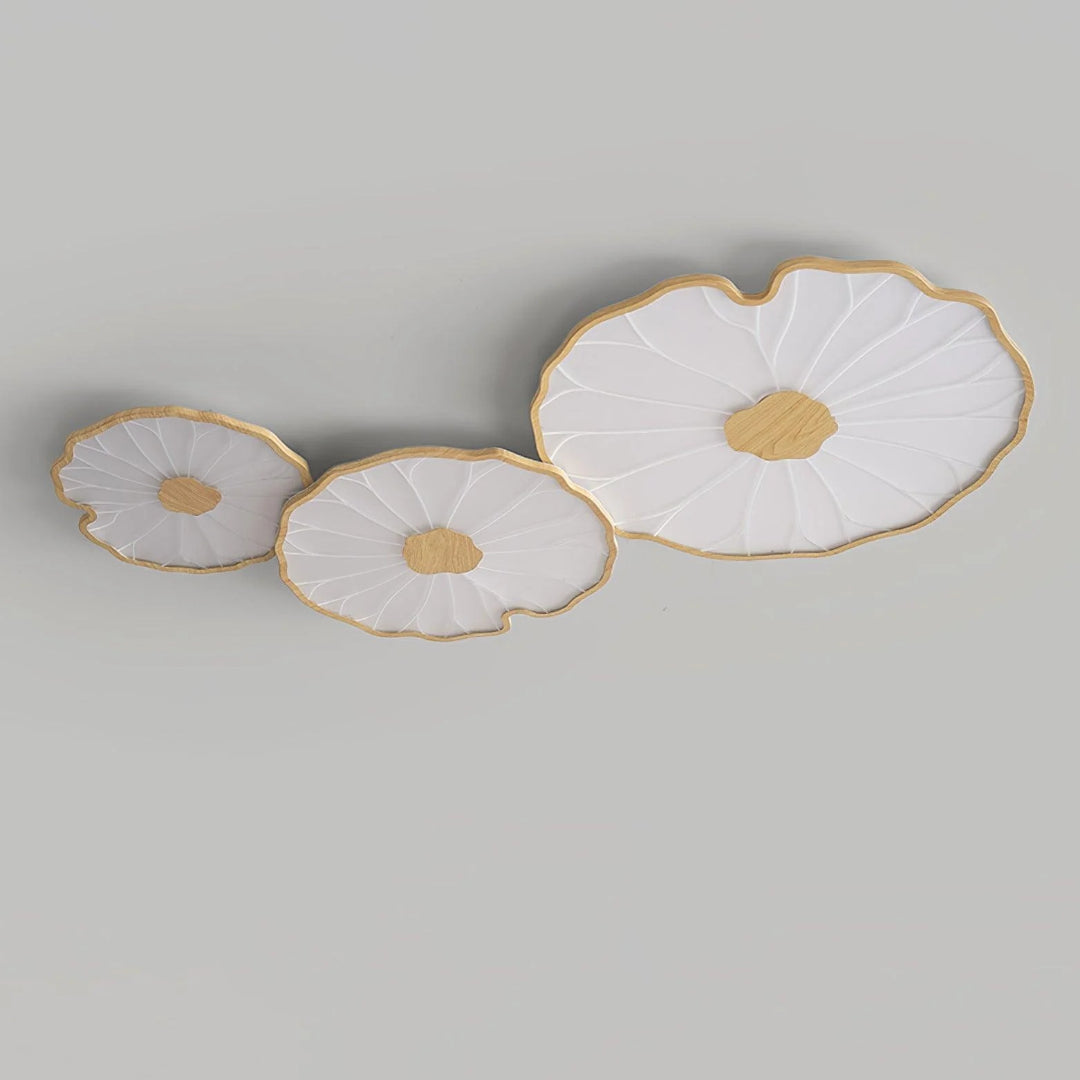 Leaf-Shaped Wooden LED Ceiling Light