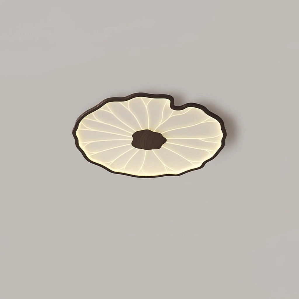 Leaf-Shaped Wooden LED Ceiling Light