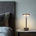 Wireless Table Lamp Metal | Dimmable Touch Control | Cordless Rechargeable LED Light for Modern Home and Office Use