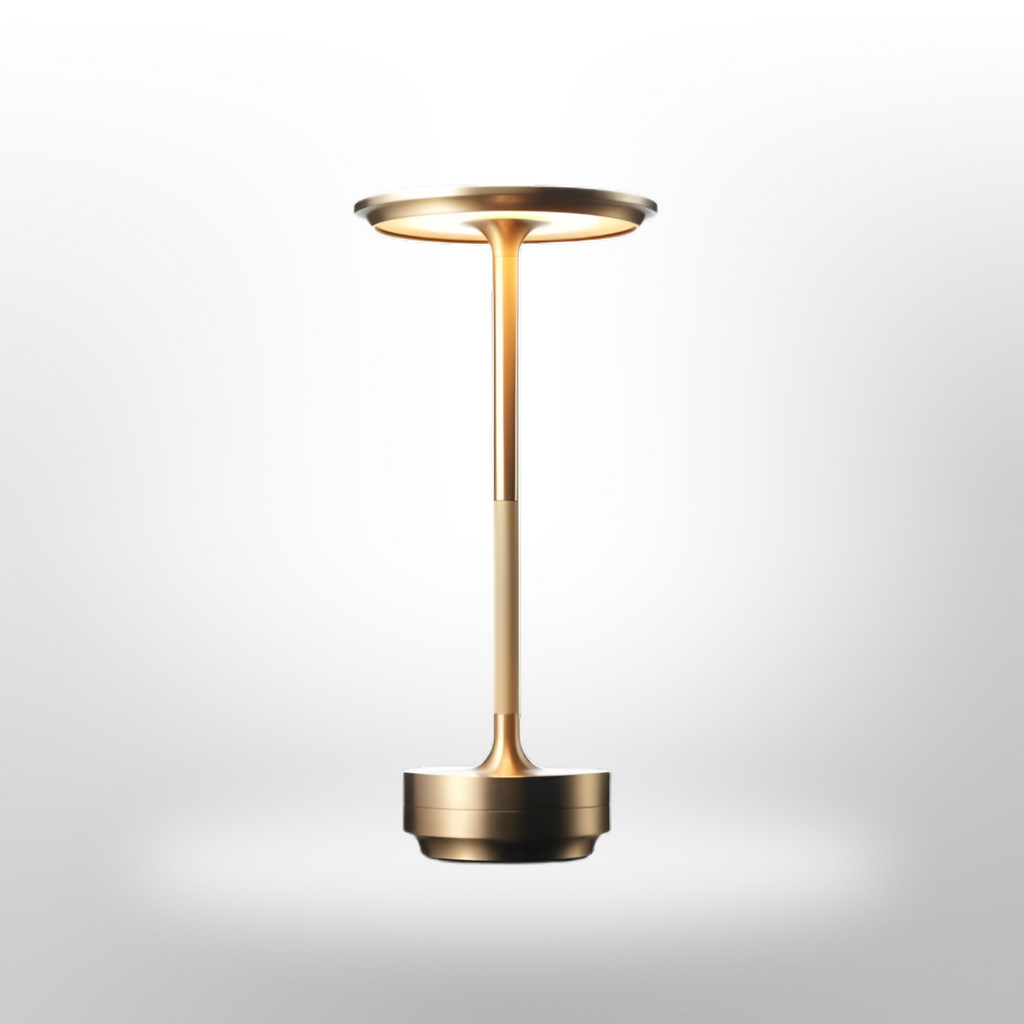 Wireless Table Lamp Metal | Dimmable Touch Control | Cordless Rechargeable LED Light for Modern Home and Office Use