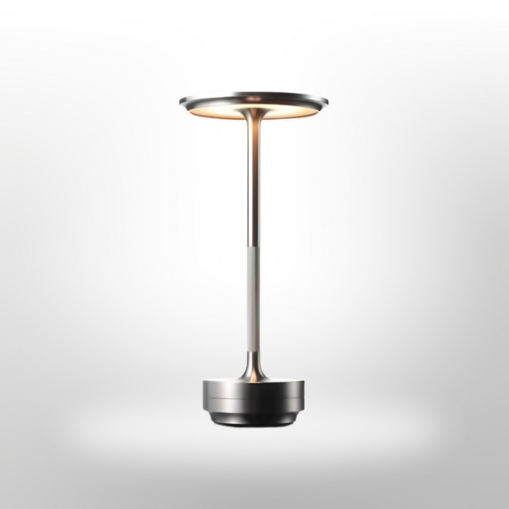 Wireless Table Lamp Metal | Dimmable Touch Control | Cordless Rechargeable LED Light for Modern Home and Office Use
