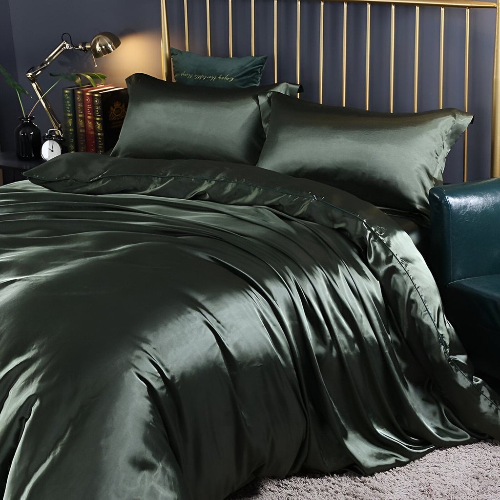 Silky Smooth Duvet Cover Set Cooling Satin Bedding Collection
