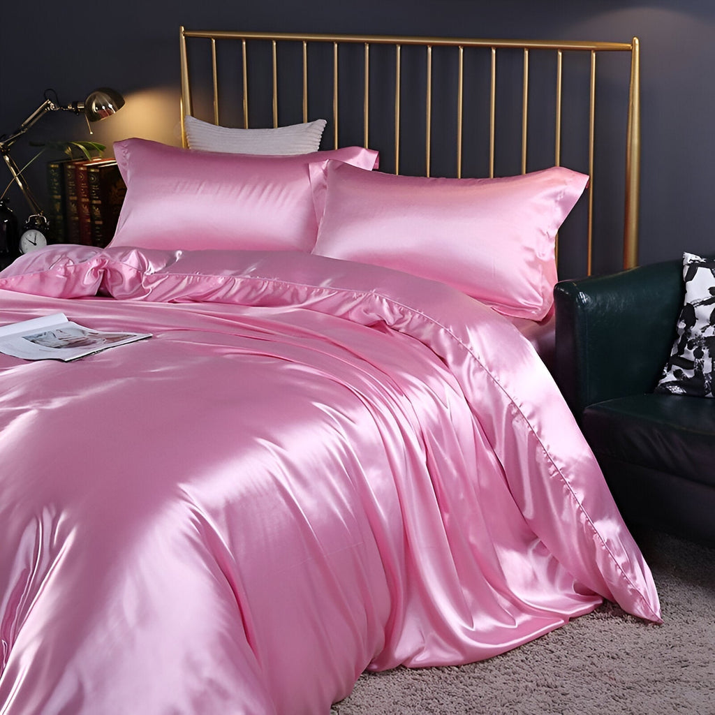 Silky Smooth Duvet Cover Set Cooling Satin Bedding Collection
