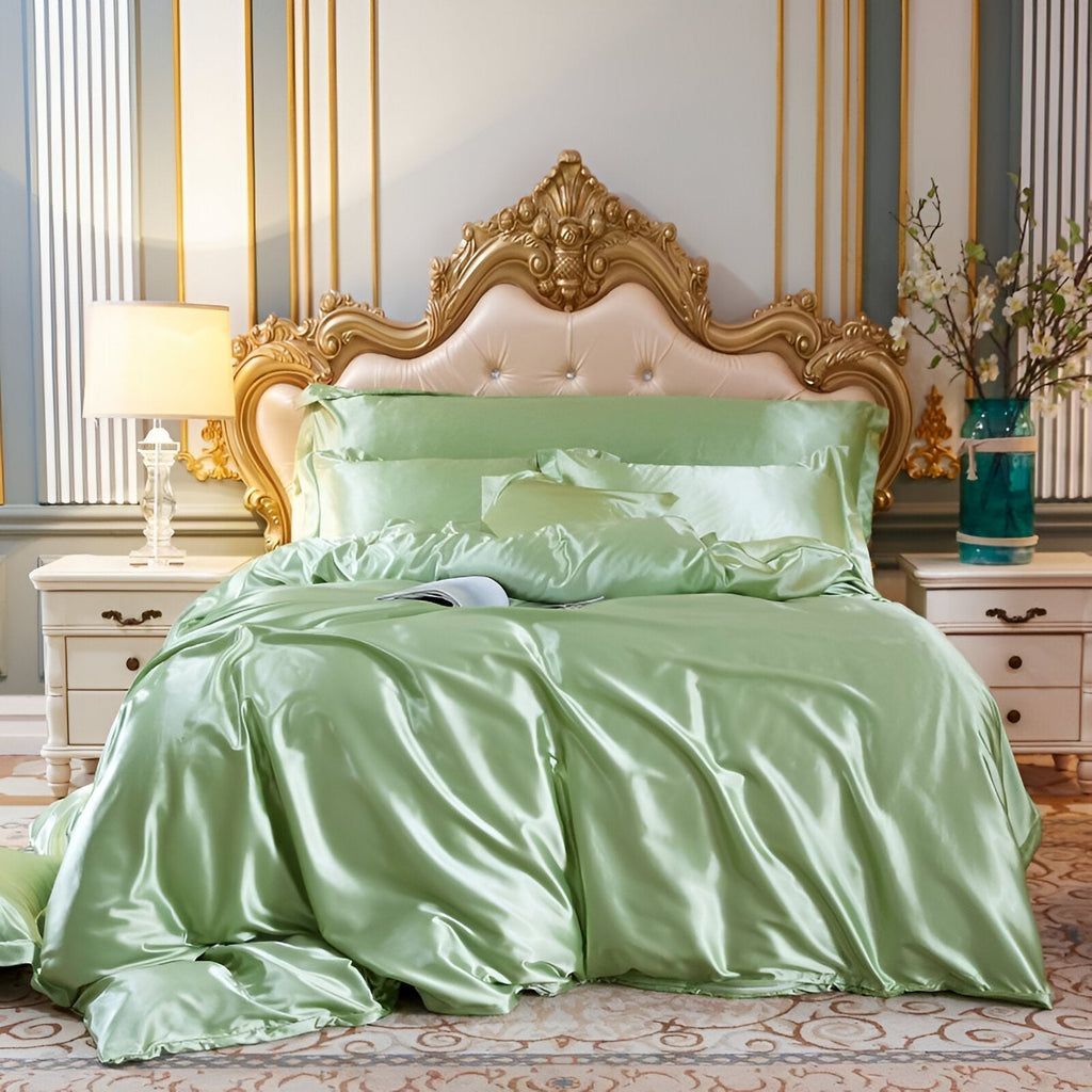 Silky Smooth Duvet Cover Set Cooling Satin Bedding Collection
