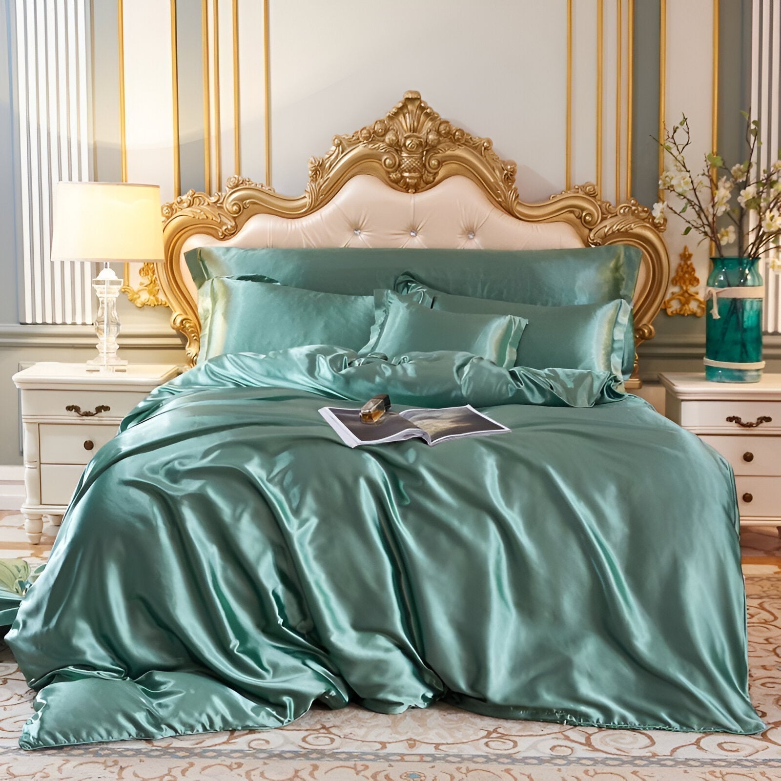 Silky Smooth Duvet Cover Set Cooling Satin Bedding Collection