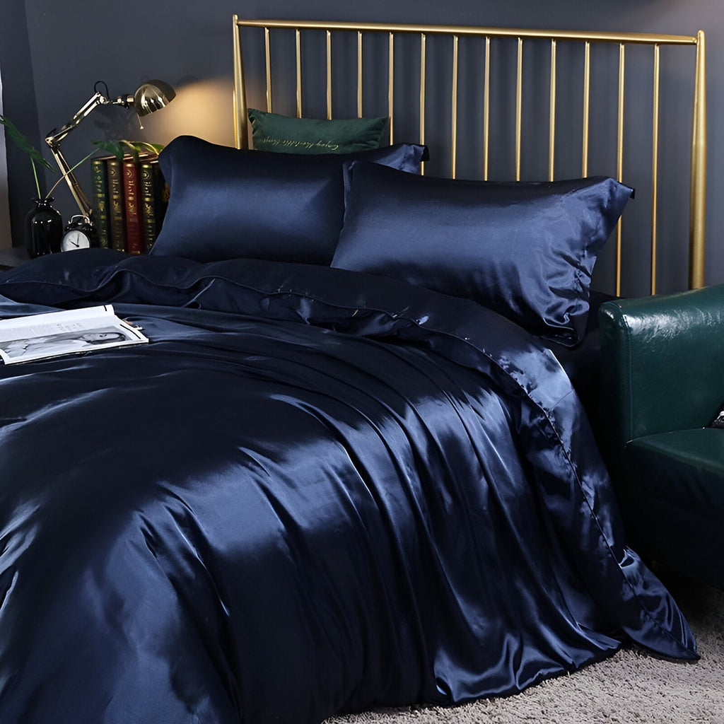 Silky Smooth Duvet Cover Set Cooling Satin Bedding Collection