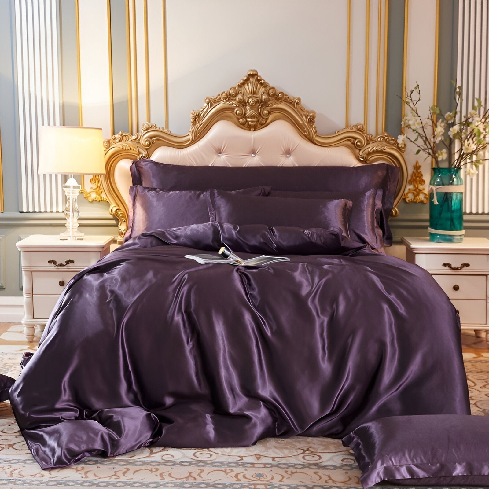 Silky Smooth Duvet Cover Set Cooling Satin Bedding Collection