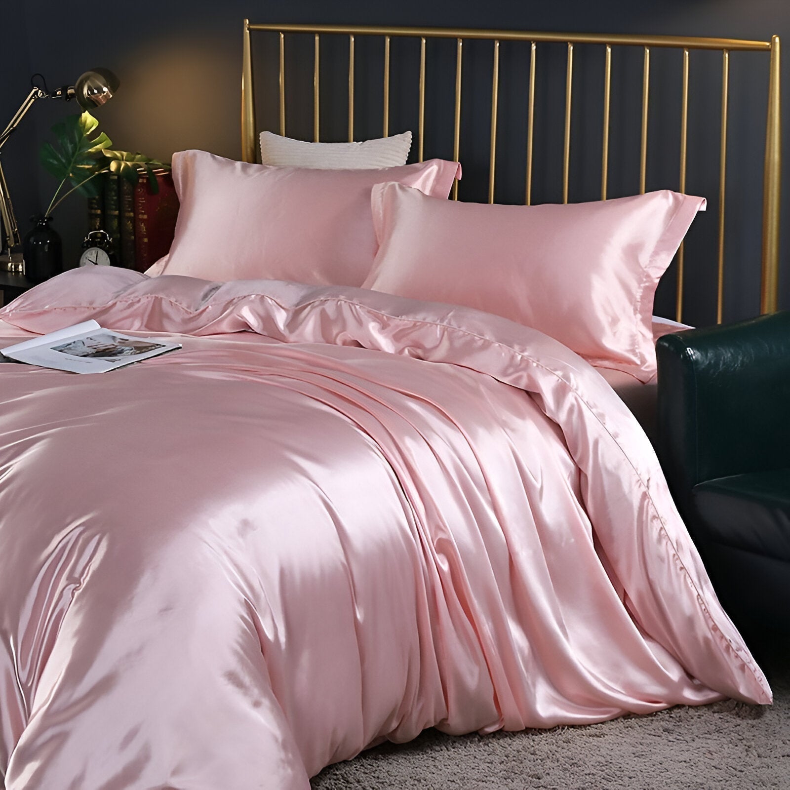 Silky Smooth Duvet Cover Set Cooling Satin Bedding Collection