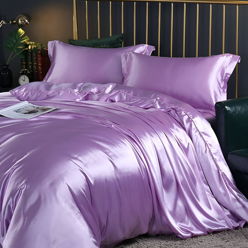 Silky Smooth Duvet Cover Set Cooling Satin Bedding Collection