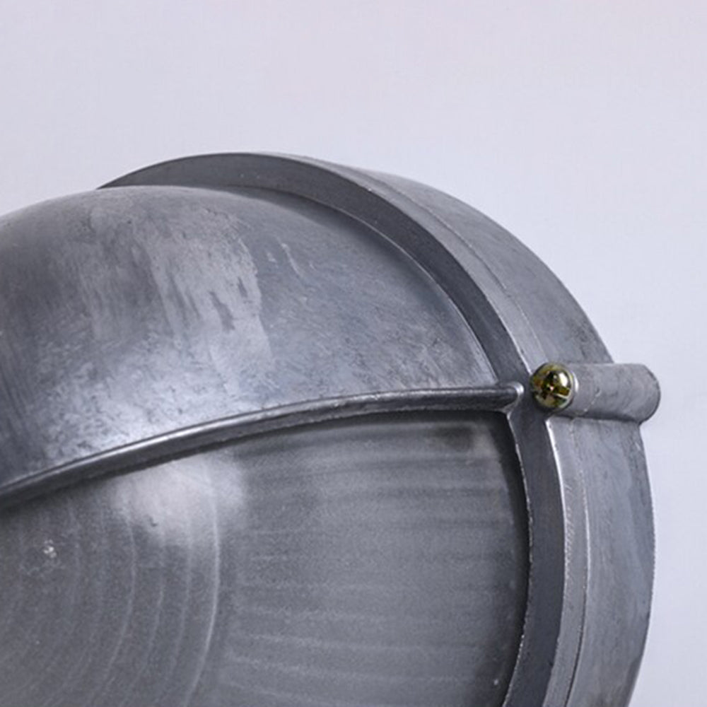 Outdoor Wall Lamp Aluminum and Glass | Round Minimalist Design | Weatherproof LED Sconce for Balcony Fence and Garden
