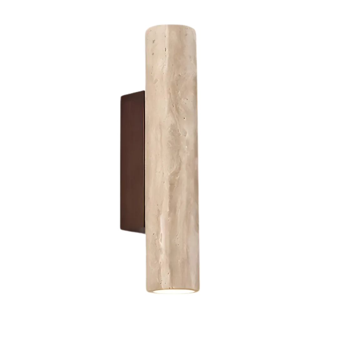 Travertine LED Wall Sconce Wabi Sabi Marble Wall Light