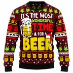 Men's Jingle Beers Christmas Sweater – Funny 3D Printed Unisex Holiday Pullover