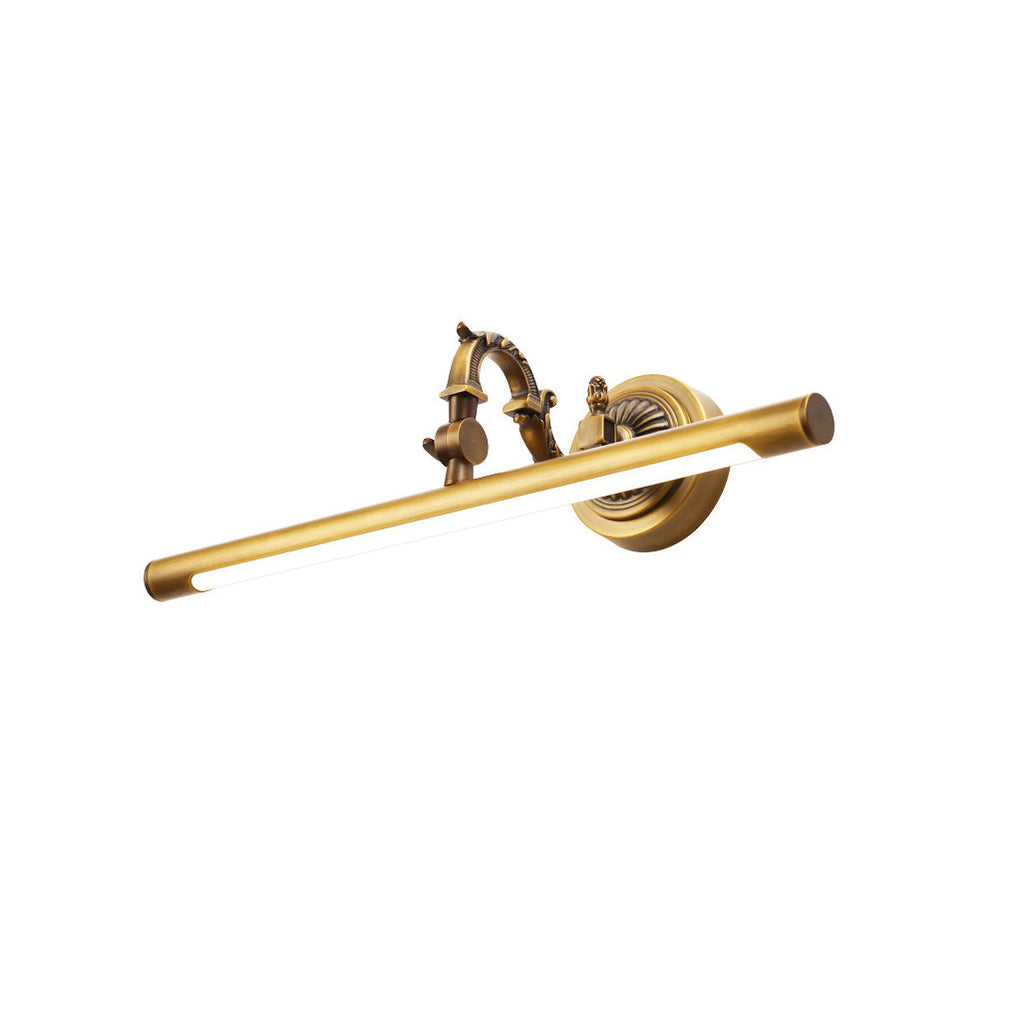 Indoor Wall Lamp Brass Body Integrated LED | Minimalist Linear Design for Bathroom Mirror Bedroom and Hallway Lighting