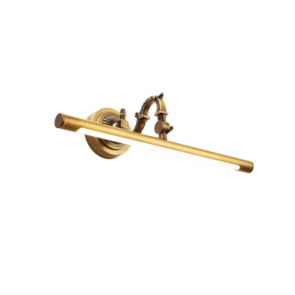 Indoor Wall Lamp Brass Body Integrated LED | Minimalist Linear Design for Bathroom Mirror Bedroom and Hallway Lighting
